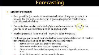 Topic 7.2 - Sales Forecasting Methods - Basic Terms Used in Sales Forecasting