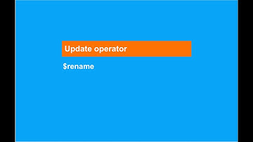 MongoDB: $rename Operator