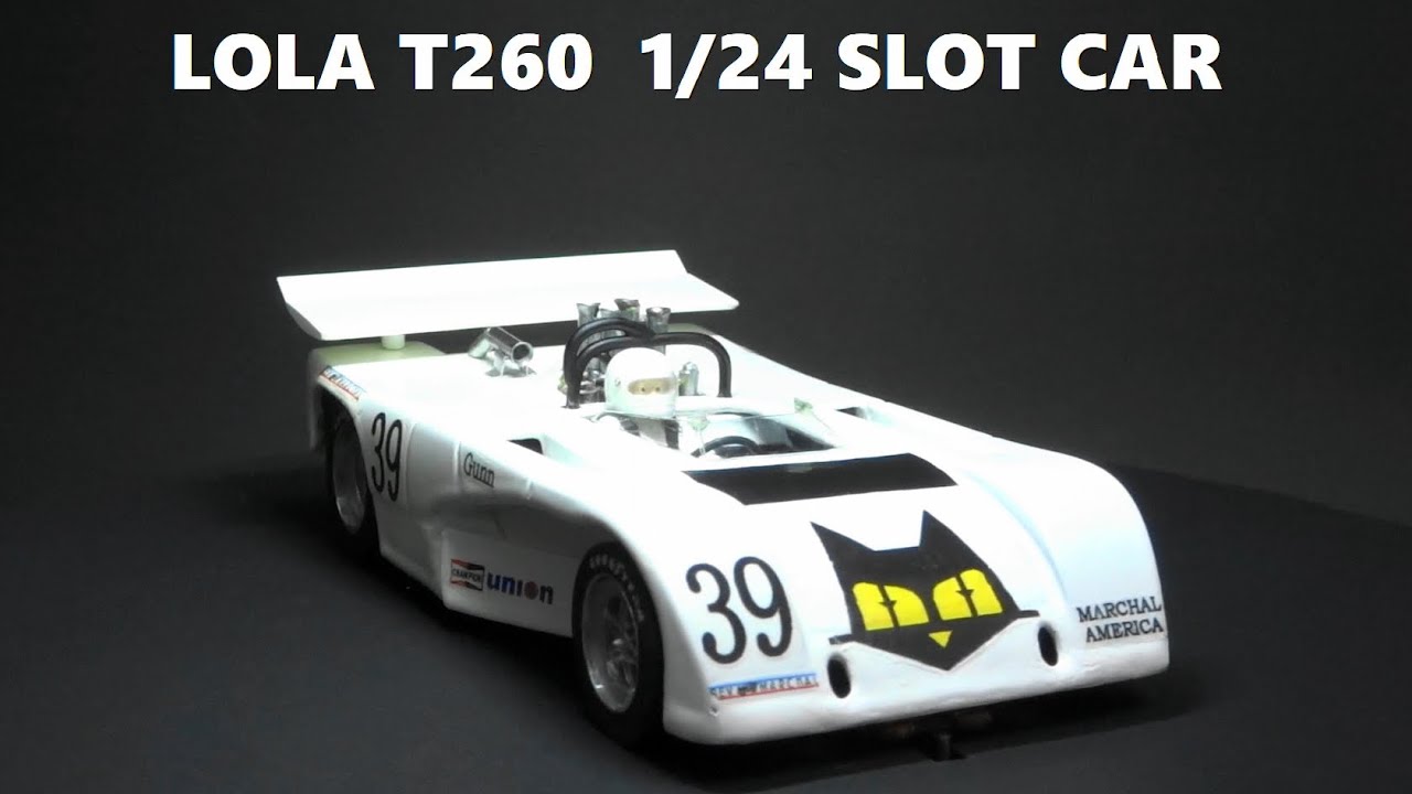 1/24 SLOT CAR LOLA T260 HU2 1974 Can-Am Watkins Glen Result 9th
