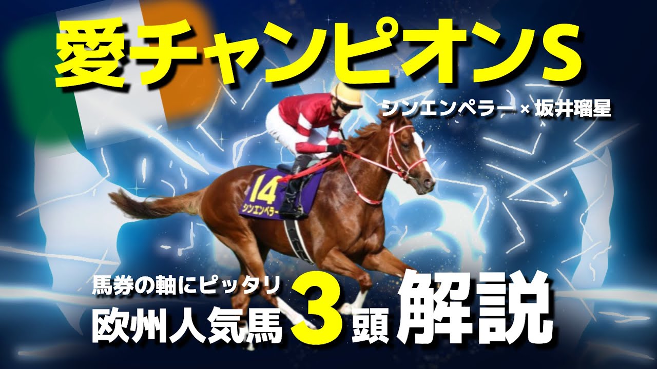 愛チャンピオンS】シンエンペラーが挑む欧州人気馬3頭を解説！ - YouTube