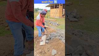 How to break mountain rocks for building house foundations to make it safer and prevent disasters.🥺🔥