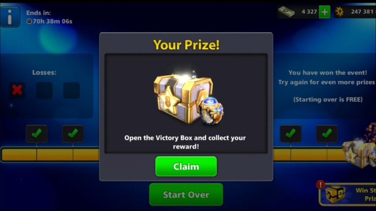 New Olympus Winstreak in 8 Ball Pool