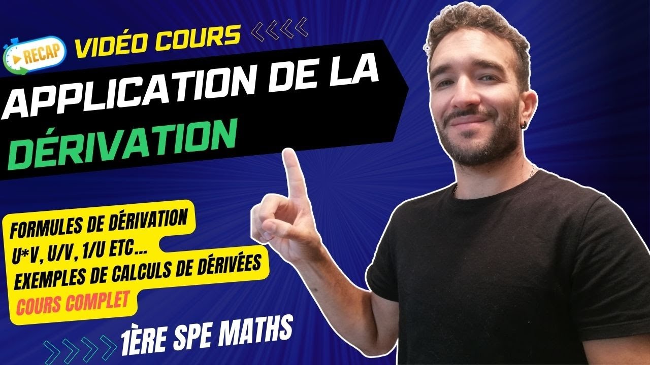 APPLICATION DE LA DÉRIVATION / OPÉRATION SUR LES DÉRIVÉS / FORMULES / COURS COMPLET [1ère SPE MATHS]