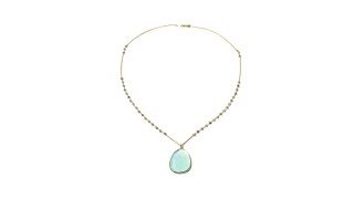 AV Galerie Aqua Chalcedony Pendant with 28 Necklace