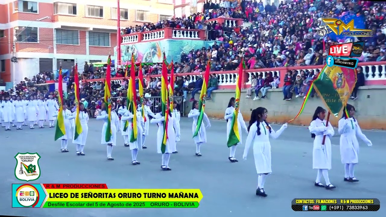 Banda De Musica Colegio Nacional Liceo Oruro (Turno Mañana) Desfile Civico Estudiantil 2025