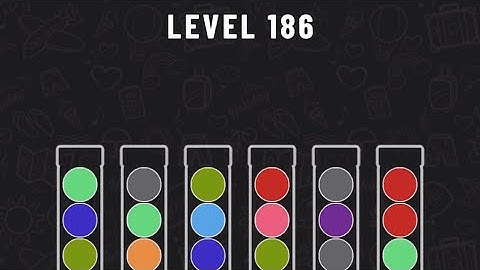 Ball Sort Puzzle Level 186 #ballsortpuzzle #ballsortpuzzlegameplay #puzzlegame #mobilegames