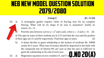 Business Mathematics Class 12 New Model Question Solution | NEB Grade 12 New Model Question Paper