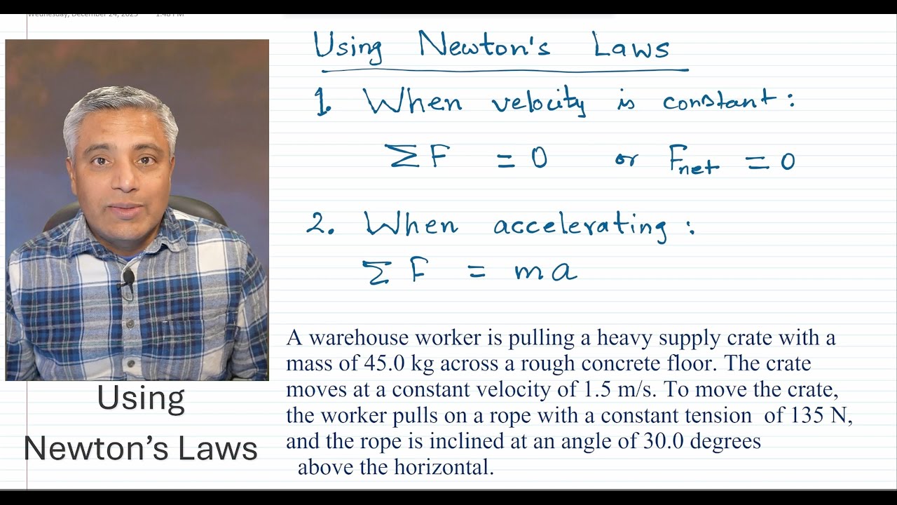 Basic Physics Skill Series (8) | Using Newton's Laws of Motion to Solve ...