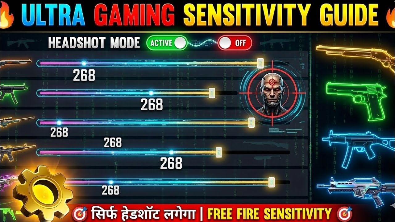 100% Headshot Sensitivity Settings 🔥 Free Fire Best Settings 2026