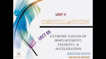 # LECT 05 ||OSCILLATION || EXTREME VALUES OF DISPLACEMENT, VELOCITY, & ACCELERATION  ||