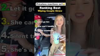 Ranking Best Wiping Couple Straw #funnyvideos #funnyvideo #usa #coupleprank