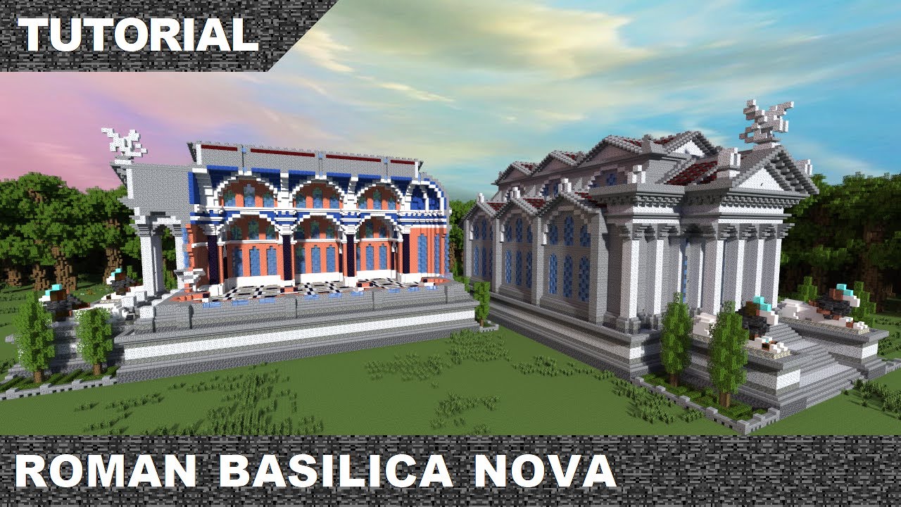 Minecraft Roman Basilica Nova Tutorial & Download part 3 - YouTube