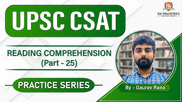 UPSC CSAT 2023 | Practice Series | English - Reading Comprehension (Part - 25)