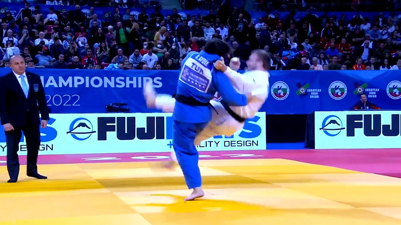 Красивый бросок О Учи Гаэши на чемпионате Европы по дзюдо 2022 