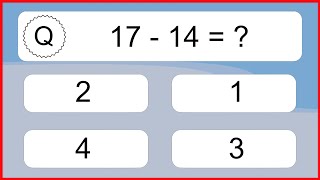 20 Subtraction Quiz Exercises for Kids: Numbers Up to 20