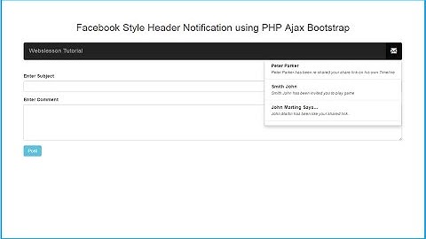 How to Create Facebook Notification System in PHP with Ajax