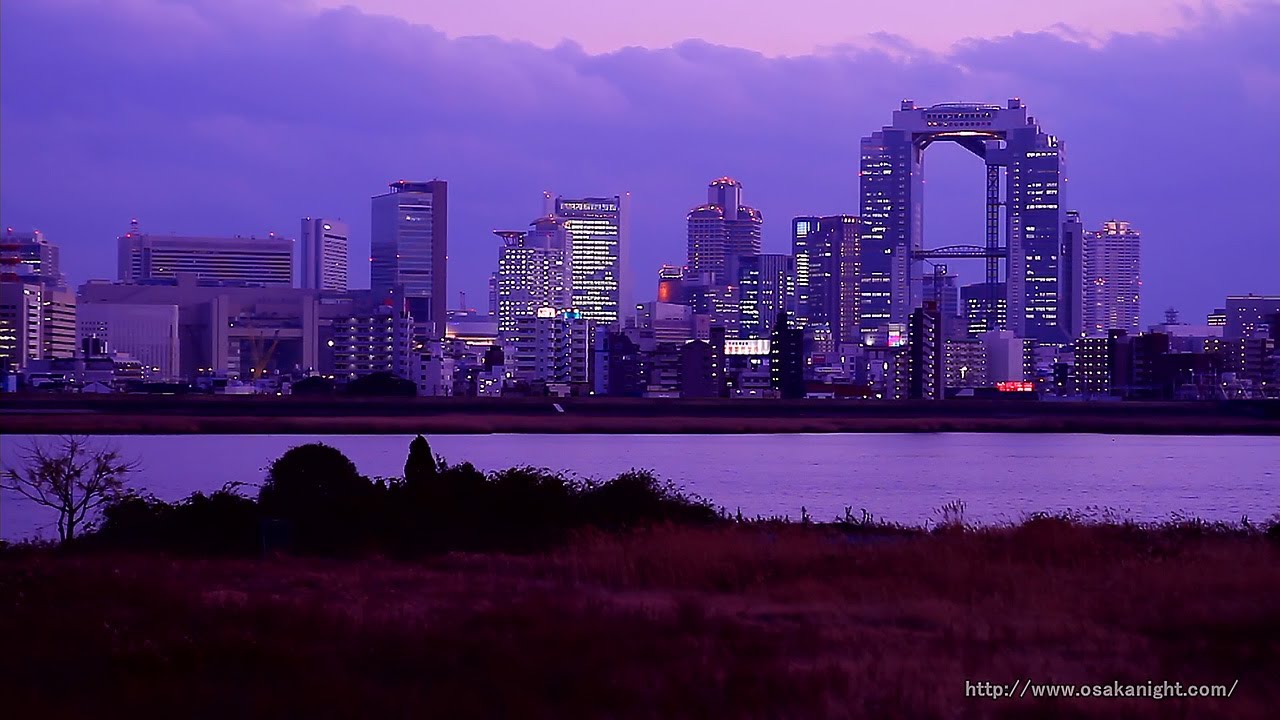大阪梅田の夜景 淀川河川公園 Night View From Yodogawa Riverside Park Osaka Japan Youtube