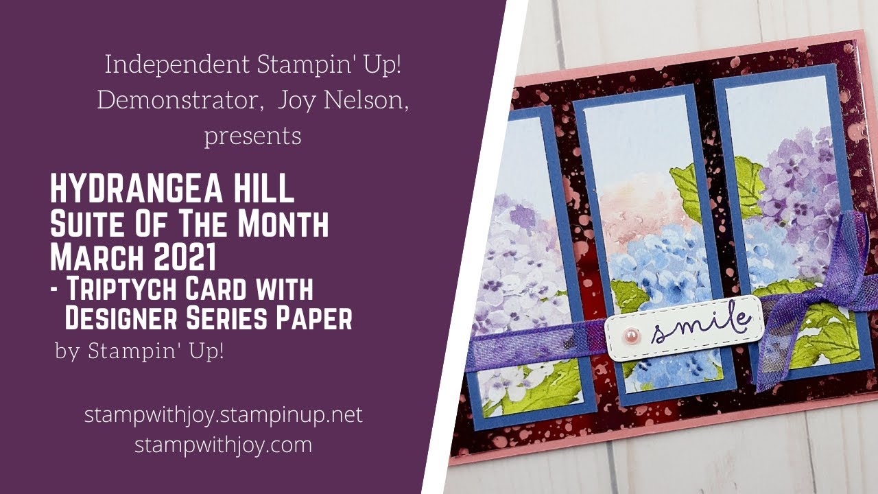 Hydrangea Hill Suite  - Triptych Card with Designer Series Paper