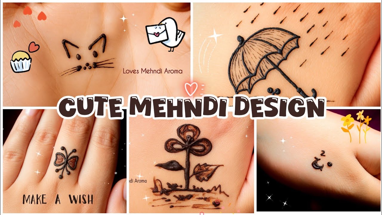 cute mehndi design 😍 | cone designs | mendini design | mehndi design | cute mehndi tattoo | mehandi