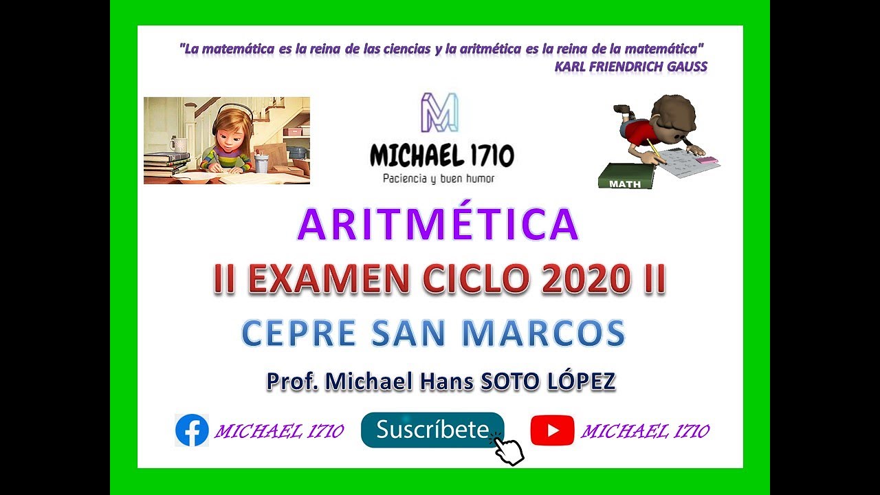 CEPRE SAN MARCOS 2020 II (segundo examen  resuelto - Aritmética)