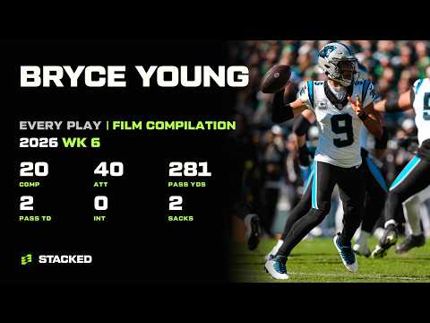 Capa de Bryce Young: Every Dropback of 2026 Week 6 | Full Film Compilation