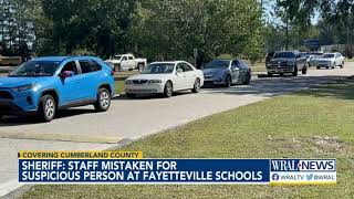 Staffer mistaken for suspicious person at Fayetteville schools
