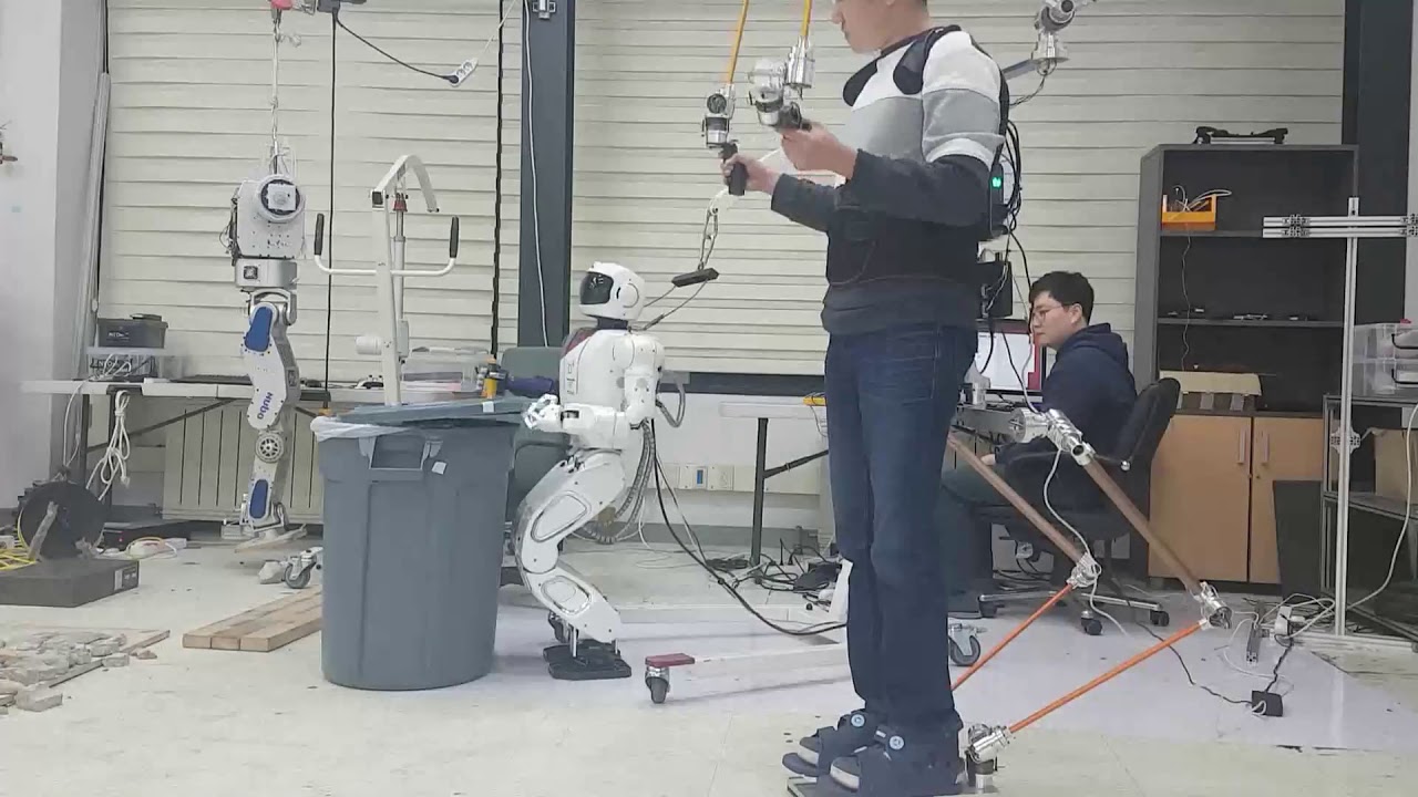 HUBO2+, whole-body teleoperation for imitating the human motion - YouTube