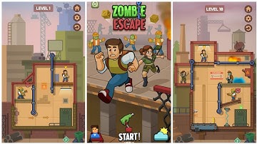 Zombie Escape: Pull the Pins! (Early access )- all level gameplay Android,ios (Level-1-10)