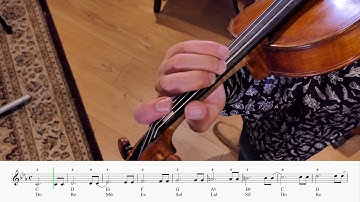 Violin C melodic minor scale, Play through (♩ = 80)  STUDENT