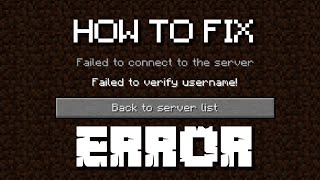How To Fix Failed To Verify Username Error In Minecraft quick Guide