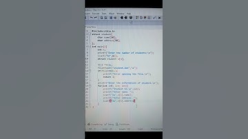 C program to enter ne and address of students and store them in a file #shorts#C program