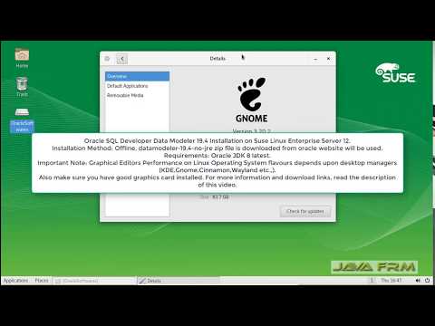 Oracle SQL Developer Data Modeler 19.4 Installation on Suse Linux Enterprise Server 12