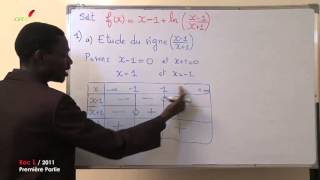 Exercices - Terminale - Mathématiques Fonction Ln Bac L 2011 Premiere Partie Mp4
