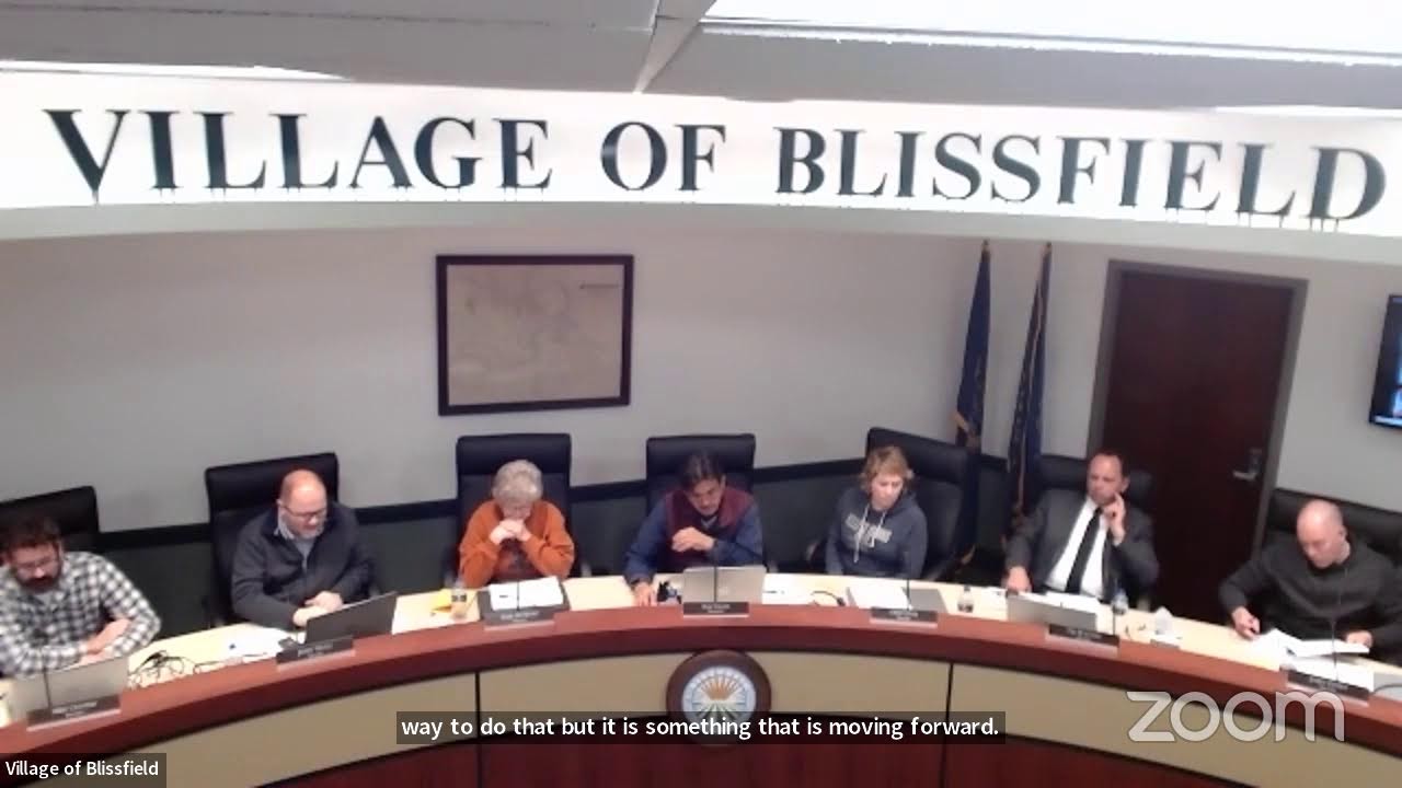 Village of Blissfield's Personal Meeting Room YouTube