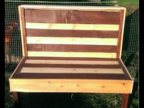 How To Make A Pallet Bench Making A Garden Bench From An Old