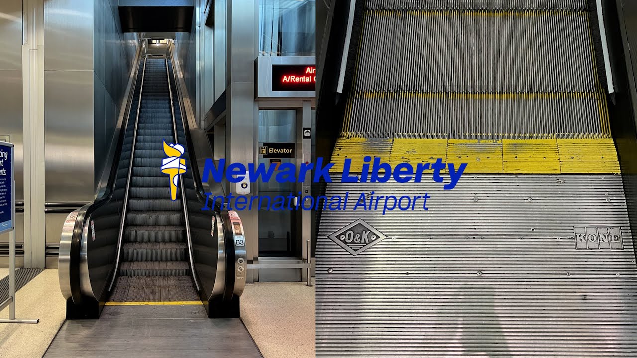 Rare O&K KONE Double-File Escalators - Newark Liberty Intl. Airport - Newark, NJ