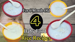 4 Baby Food | Weight Gain Rice Apple Ragi Banana Potato Porridge Recipe for 6 Month to 3 Year Babies