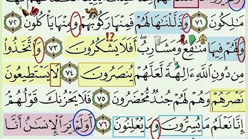 النصف الاول من صفحة 445 من سورة يس الايات من 71:77 مكررة بصوت الشيخ محمود الحصري