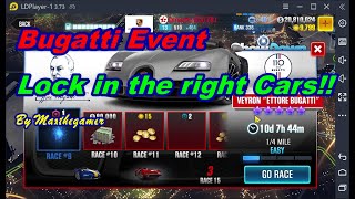 CSR2|Bugatti event part I. Lock in the right cars!