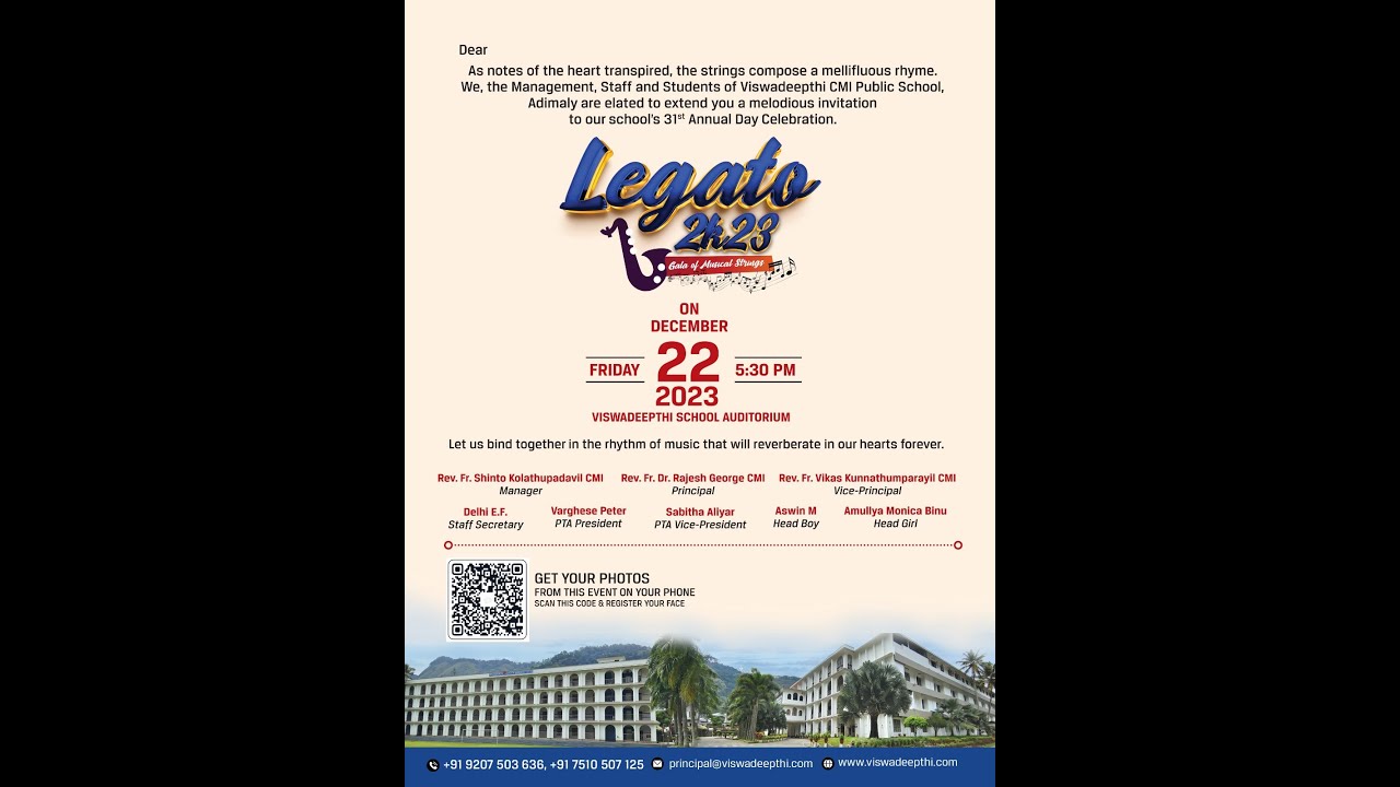 Legato 2023 - Annual Day  Viswadeepthi CMI Public School Adimali