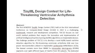 Famous TinyML Design Contest for Life Threatening Ventricular Arrhythmia Detection Net Worth
