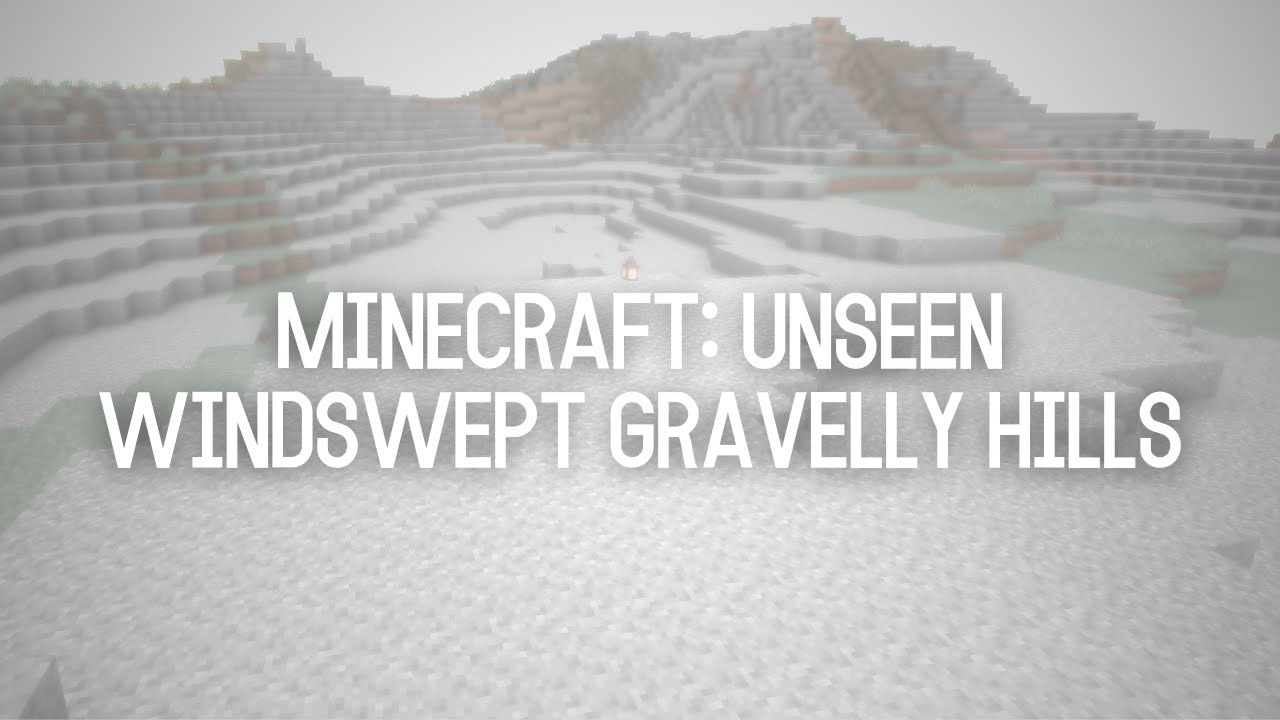 Minecraft: Unseen | Windswept Gravelly Hills Biome | Rugged Beauty & Untamed Landscape