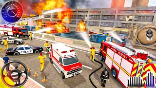 Fire Rescue Truck Simulator 3D - Fire Truck City Rescue Simulator - Android GamePlay screenshot 5