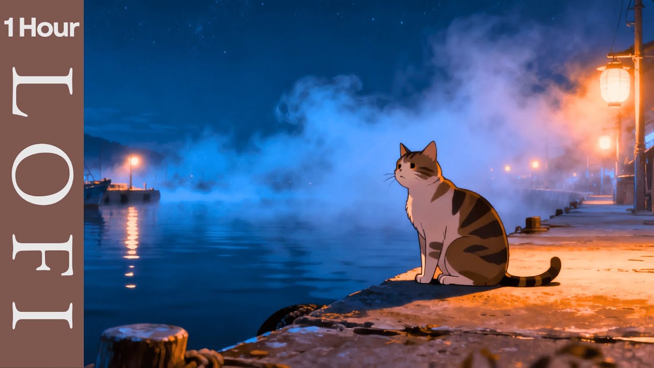 Harbor Lofi ⚓ Misty Night Ambience | Relax & Work