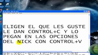 como tener un nick cool para msn
