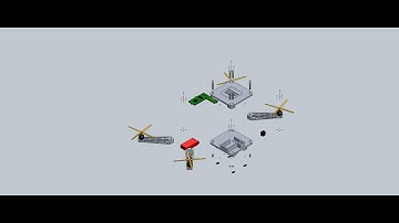 Sandwich Drone Assembly Animation