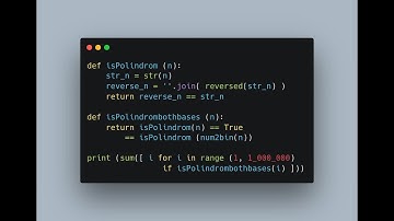 Python - Cift Tabanli Palindrom Sayilar (Double-base palindromes) - Part 1