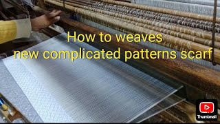 How to weaving silk scarf for complicated patterns - how Cambodian traditional silk textiles.