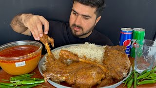 ASMR EATING SPICY 2 MUTTON LEG CURRY+WHITE RICE || REAL MUKBANG(NO TALKING) screenshot 5