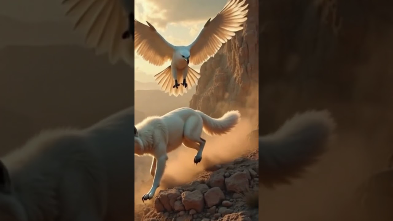 the real eagle attack on the wolf😱